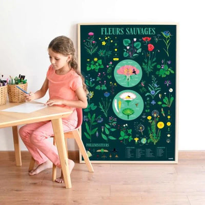 Poppik Gran poster de pegatinas flores