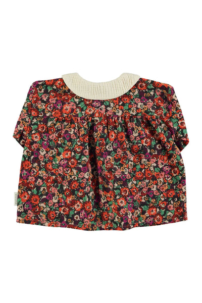 Blusa con cuello Peter Pan I Multicolor con flores Piupiuchick