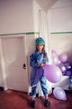 Long Sleeve Jumpsuit Piupiuchick Blue Tie Dye Denim