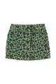 Flda corta de pana verde con estampado de animal print de Piupiuchick.