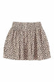 Vista atrás de falda corta rosa con estampado de animal print de Piupiuchick.
