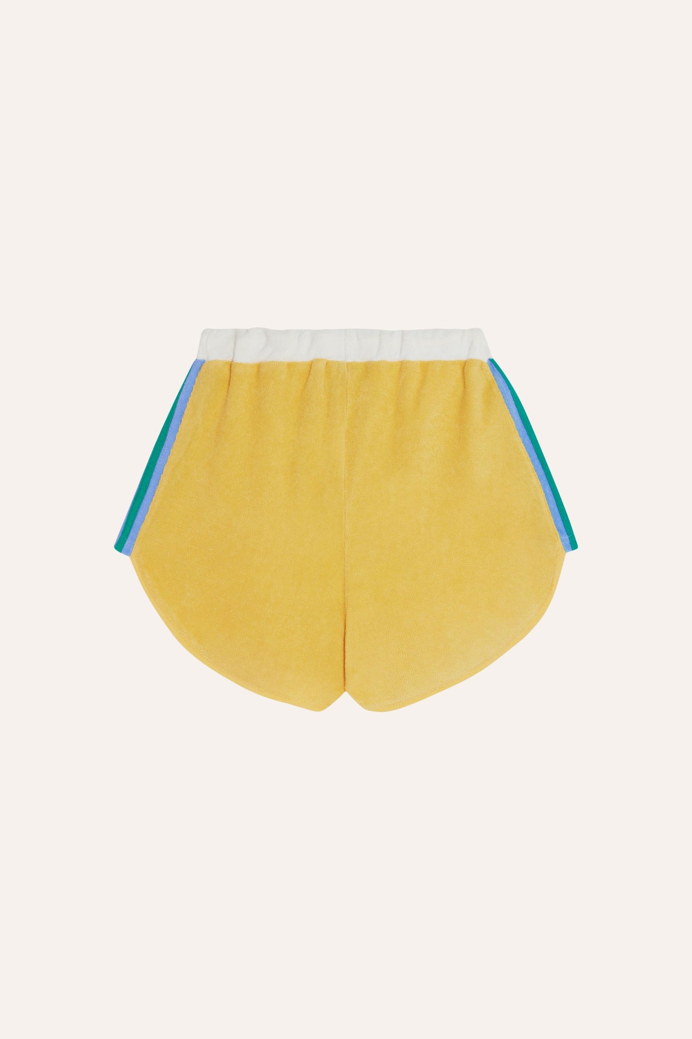 Pantalones cortos amarillos color block