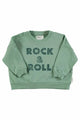 Sudadera unisex verde con texto " Rock & Roll" en la parte delantera de Piupiuchick