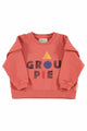 Sudadera rosa con texto "Groupie" en la parte delantera para niñas de Piupiuchick.