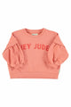 Sudadera rosa con texto Hey Jude en la parte delantera de Piupiuchick moda infantil para niñas