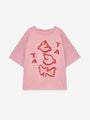 Camiseta rosa de manga corta con dibujos de pájaros para niñas y niños de True Artist.