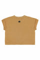 Vista trasera de la camiseta unisex mostaza de rizo, Piupiuchick.