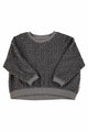 Sudadera unisex de rizo gris con estampado negro de animal print de Piupiuchick.