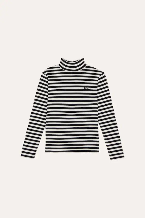 Grey Stripes Turtle Neck Tshirt The Campamento