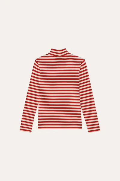 Red Stripes Turtle Neck Tshirt The Campamento