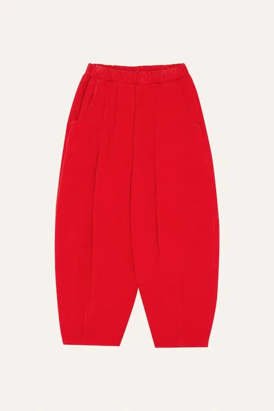 Pantalones infantiles de pana roja The Campamento, diseño clásico y cómodo para niña o niño
