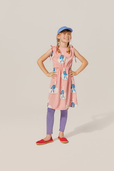 The Campamento Swans Allover Pink Dress