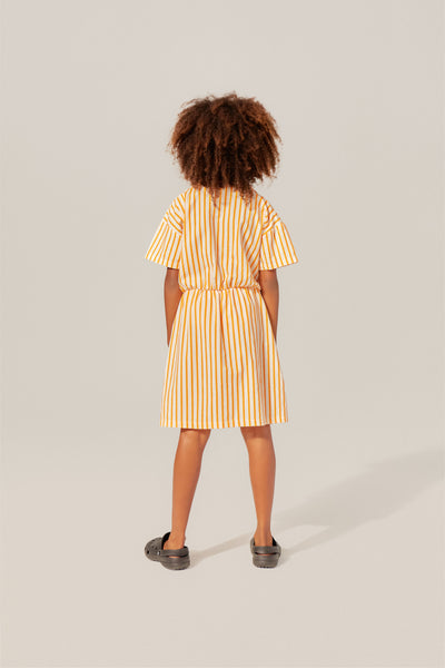 The Campamento Orange Stripes Kids Dress