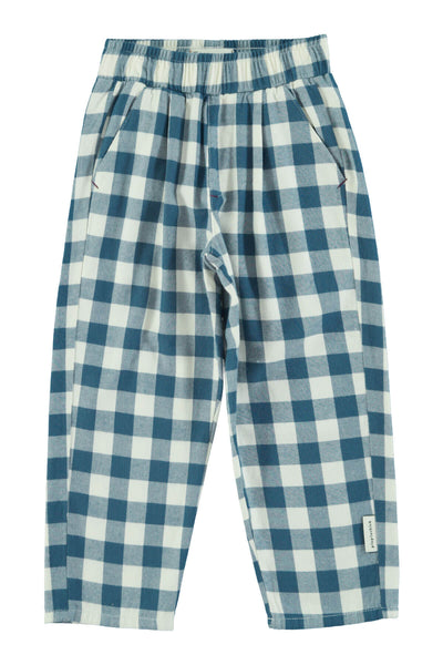 Pantalones azules y blancos de cuadros de Piupiuchick para niños y niñas