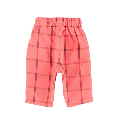 Pantalones de cuadros unisex bebe | rosa Piupiuchick