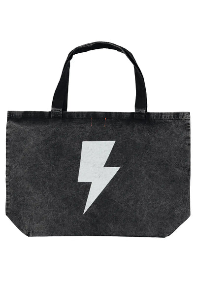 Bolsa XL | lavado negro con texto "rock & roll" Piupiuchick