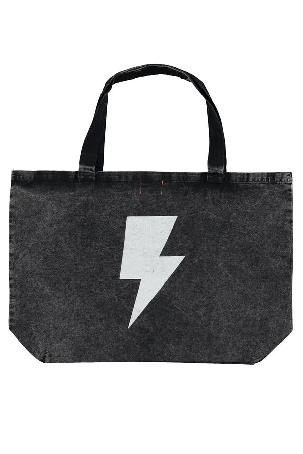 XL Bag | black wash with "rock & roll" text Piupiuchick