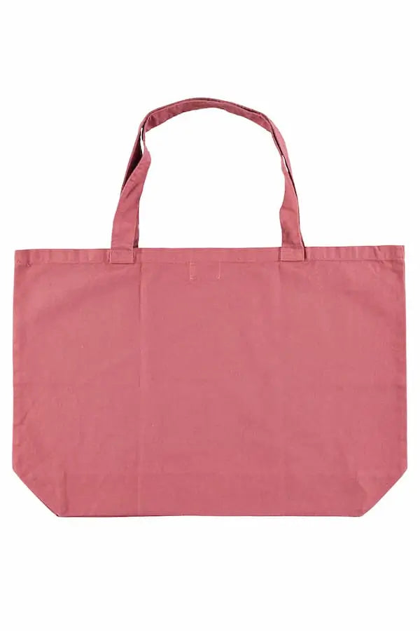 Bolsa de tela muy grande XL de Piupiuchick color burdeos, lado sin logo