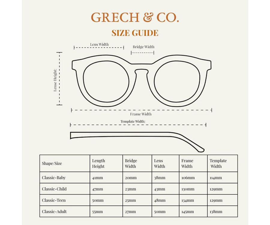 Gafas de Sol Flexibles Polarizadas Classic Junior (9-14años) Sunset Grech & Co