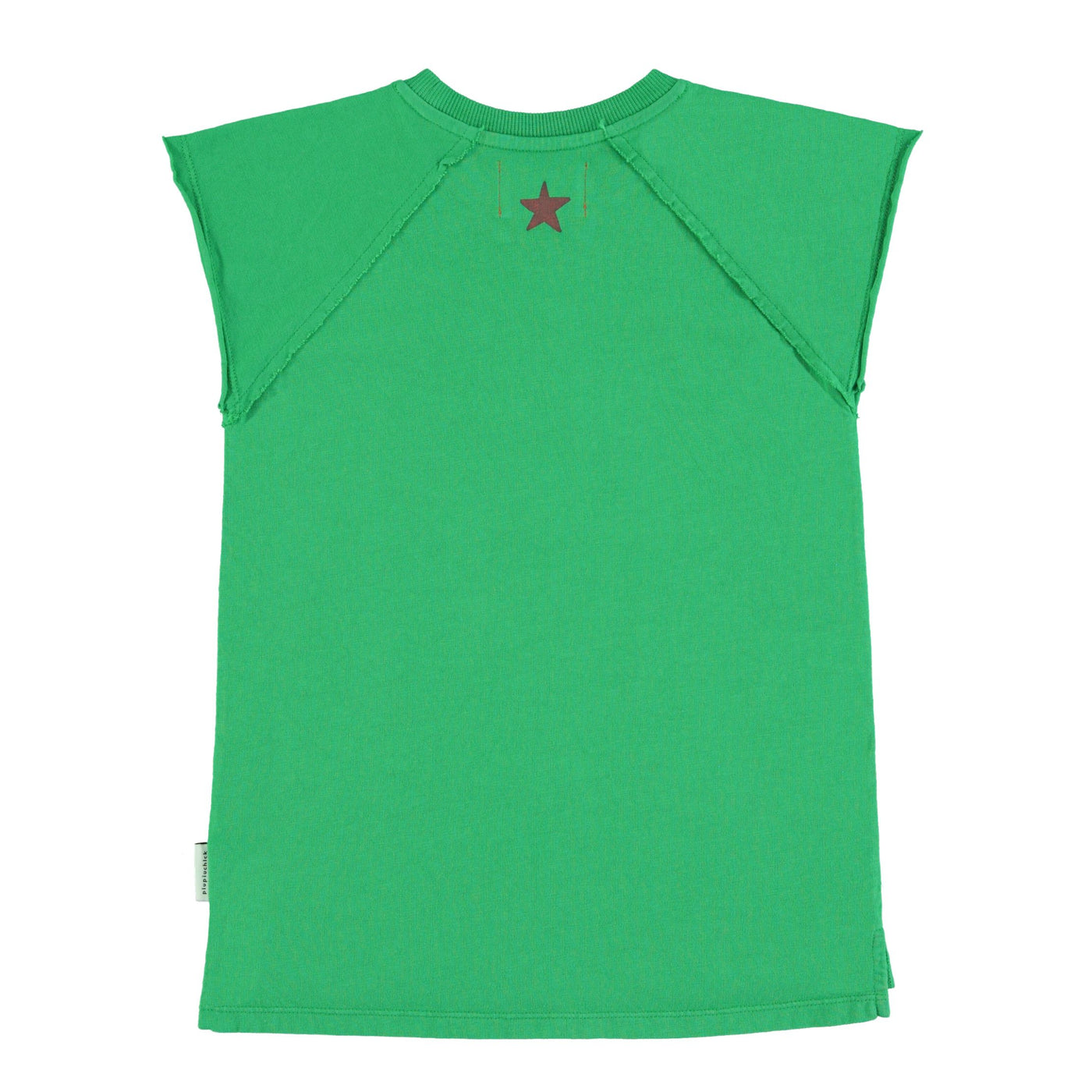 Piupiuchick t'shirt dress green w /"hottest summer" print