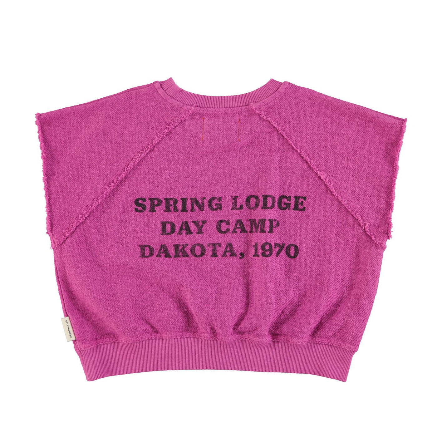 Sudadera sin mangas | fucsia con  estampado "3" Piupiuchick