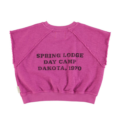 Sudadera sin mangas | fucsia con  estampado "3" Piupiuchick