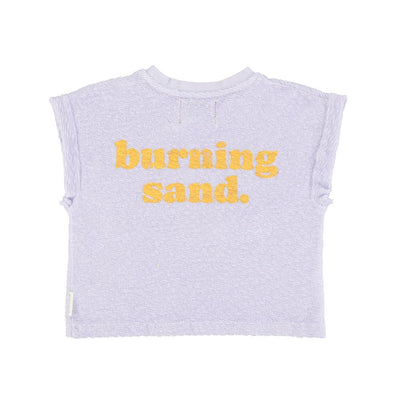 Piupiuchick t'shirt lavender w/ "burning sand"