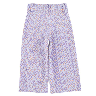 Piupiuchick flare trousers lavender w/ animal print
