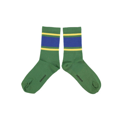 Socks | green with blue and yellow stripes Piupiuchick