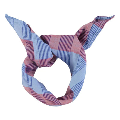 Bandana cuadros azul/ lila
