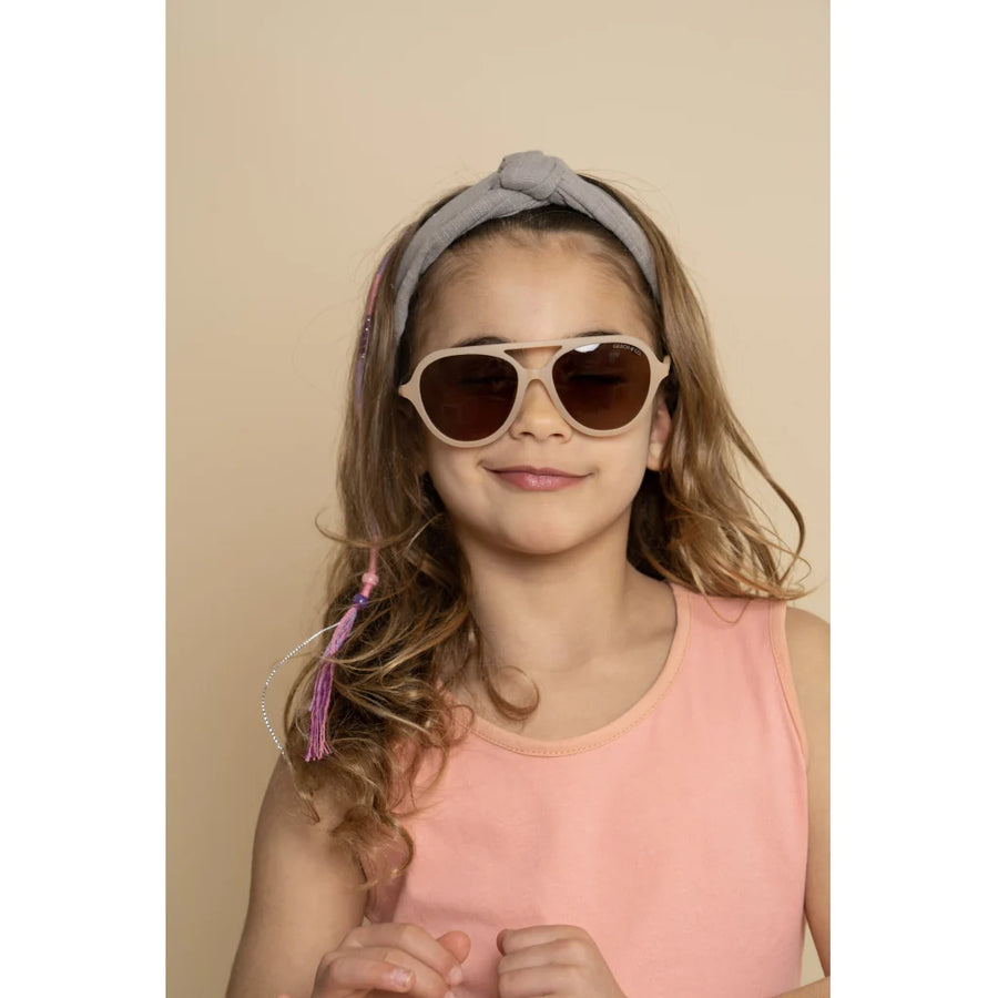 Gafas de Sol Aviator Polarizadas Creamy White (3-8 años) Grech&Co