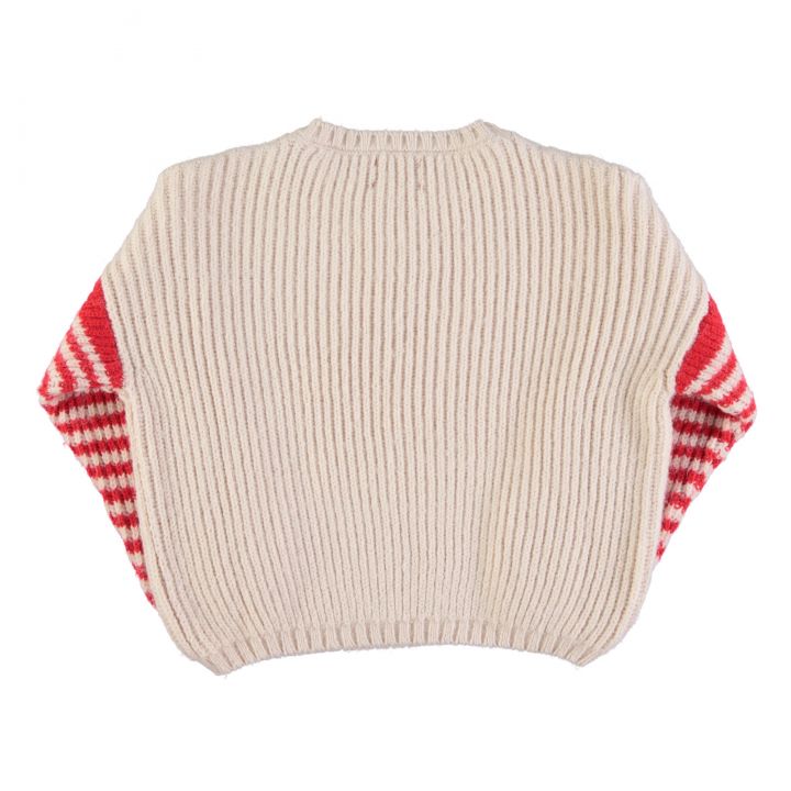 Piupiuchick knit jersey | raw & red stripes