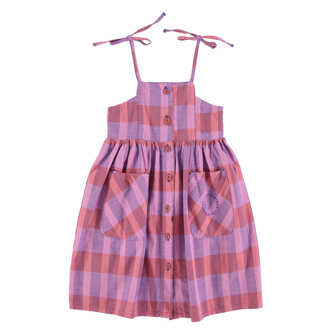 Vestido largo| cuadros lila Piupiuchick