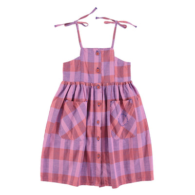 Vestido largo| cuadros lila Piupiuchick