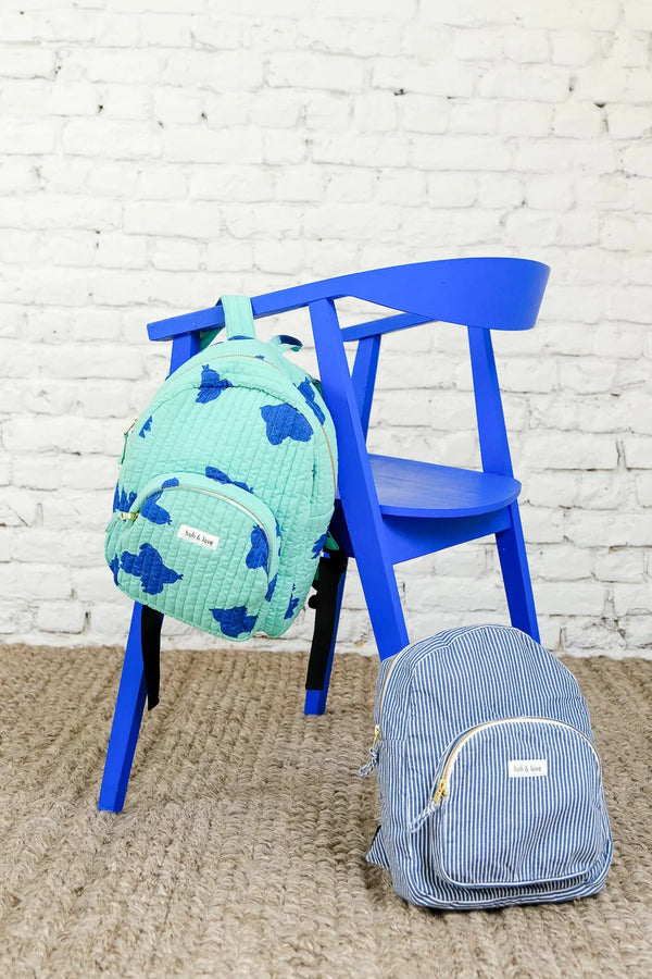 Mochila turquesa con estampado de pájaros Holi & Love