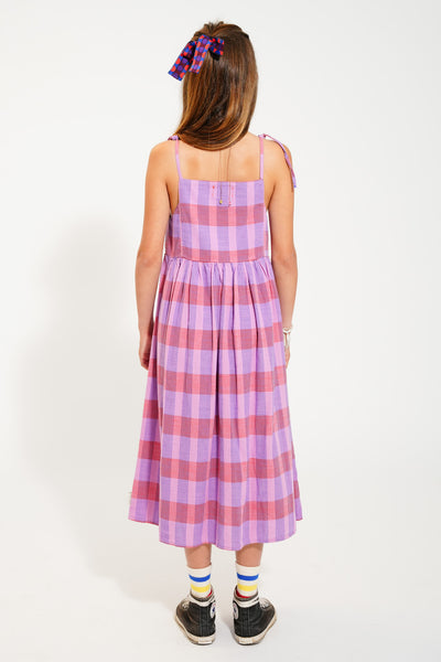 Vestido largo| cuadros lila Piupiuchick