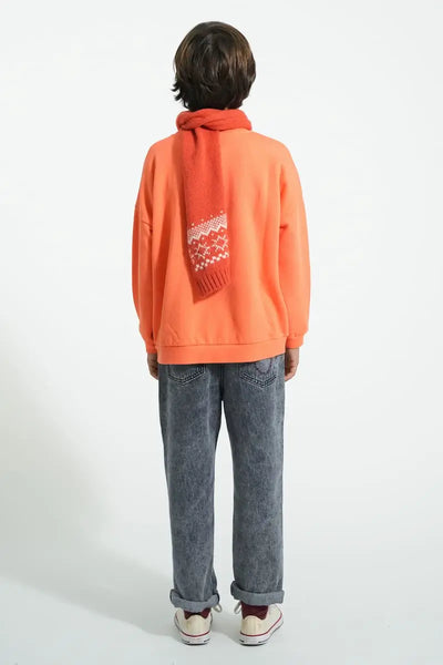 Sudadera | naranja con texto "music" Piupiuchick