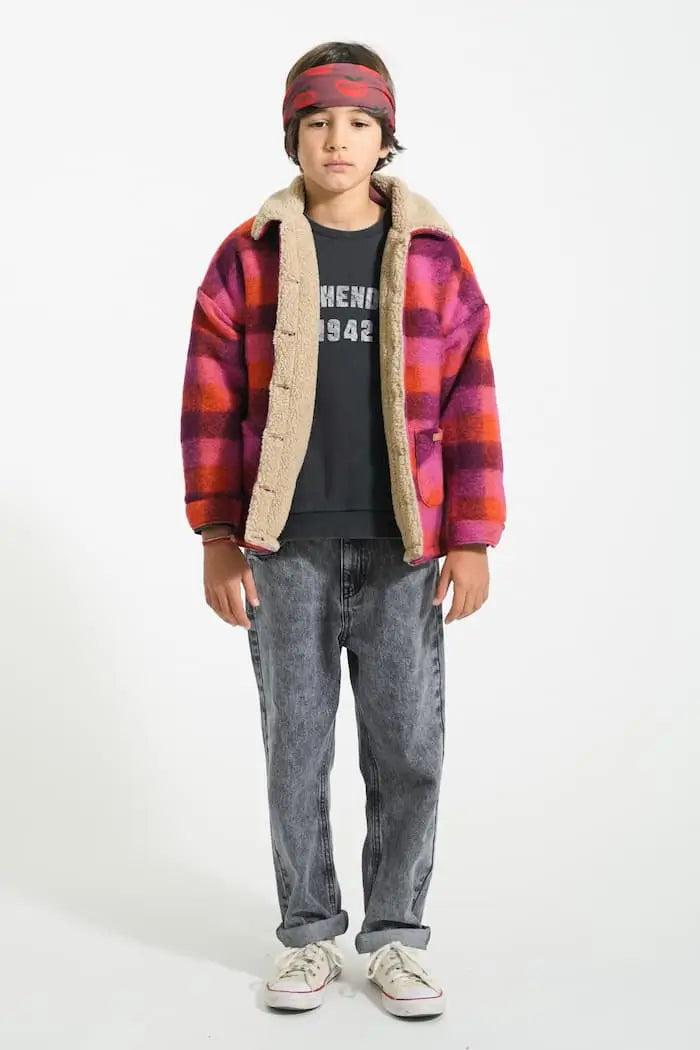 Jacket | pink and orange checks Piupiuchick