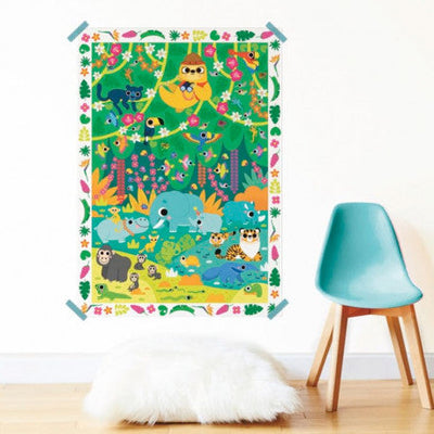 Poppik poster creativo jungla + 150 pegatinas