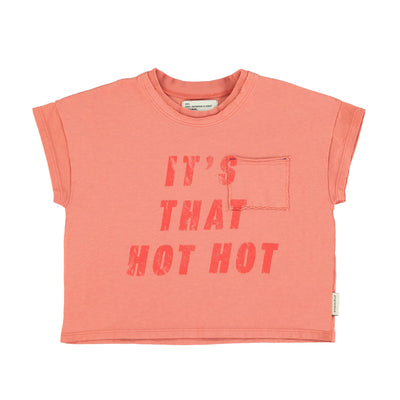 Piupiuchick t'shirt terracotta w/ "hot hot" print