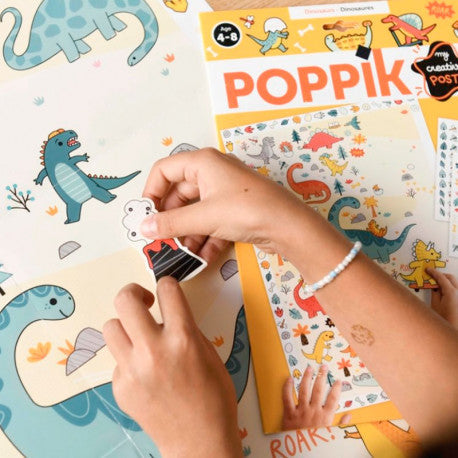 Poppik poster creativo dinosaurios + 150 pegatinas
