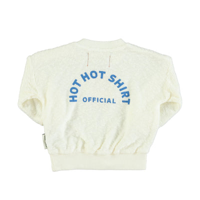 Piupiuchick baby sweatshirt ecru w/ ice cream print