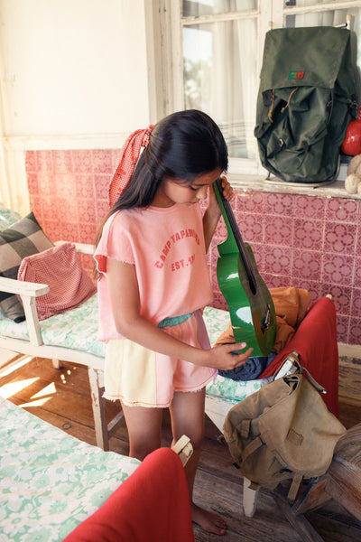 Sleeveless T-shirt | rose with "camp tapawingo" Piupiuchick