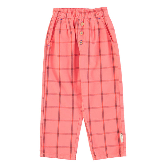 Pantalones de cuadros color rosa para niños Piupiuchick