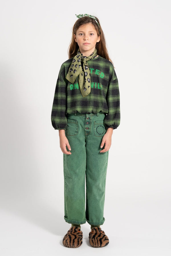 Green and black checkered flannel shirt Piupiuchick