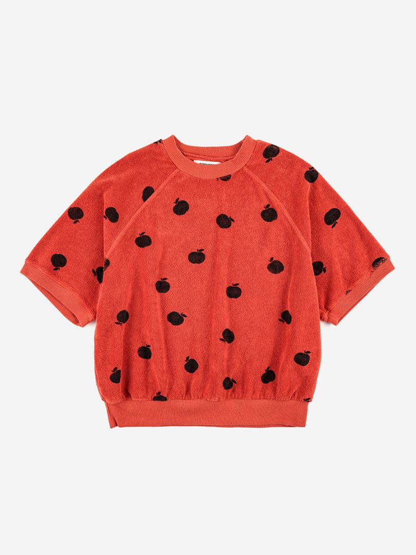 Poma red allover terry sweatshirt