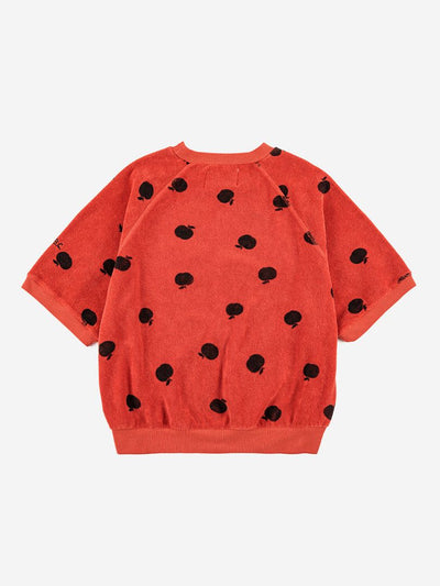 Poma red allover terry sweatshirt