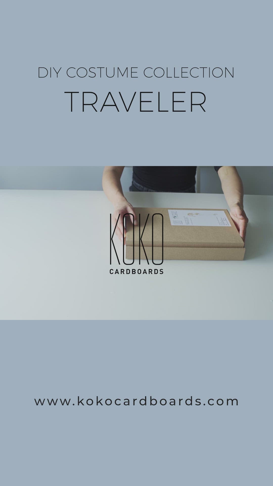 Koko Cardboards Disfraz de viajero DIY