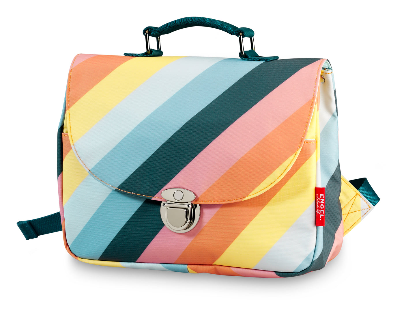 Schoolbag small 'Stripe Rainbow'
