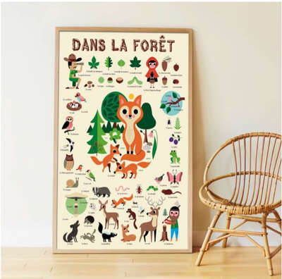Large poster with stickers "In the forest"